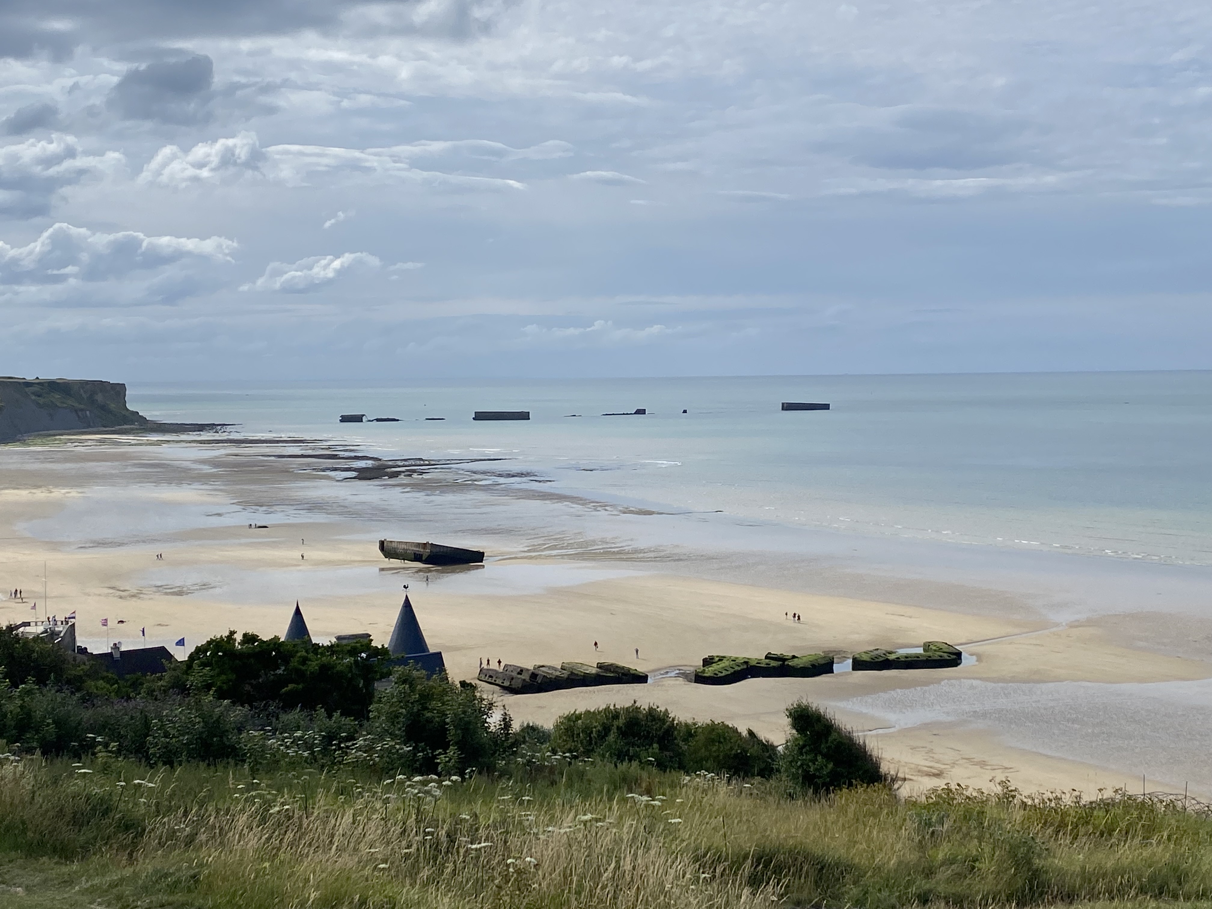 A landscape image of Arromanches in France