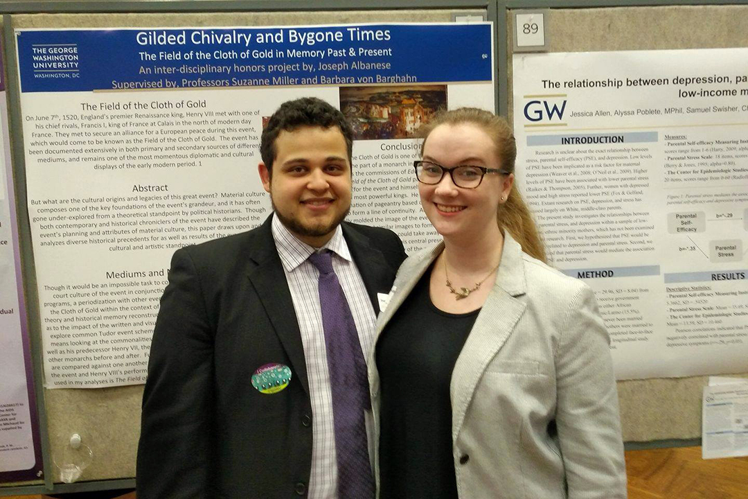 Two GW History students at Research Days