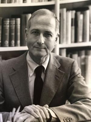 Black-and-white headshot of Howard M. Sachar