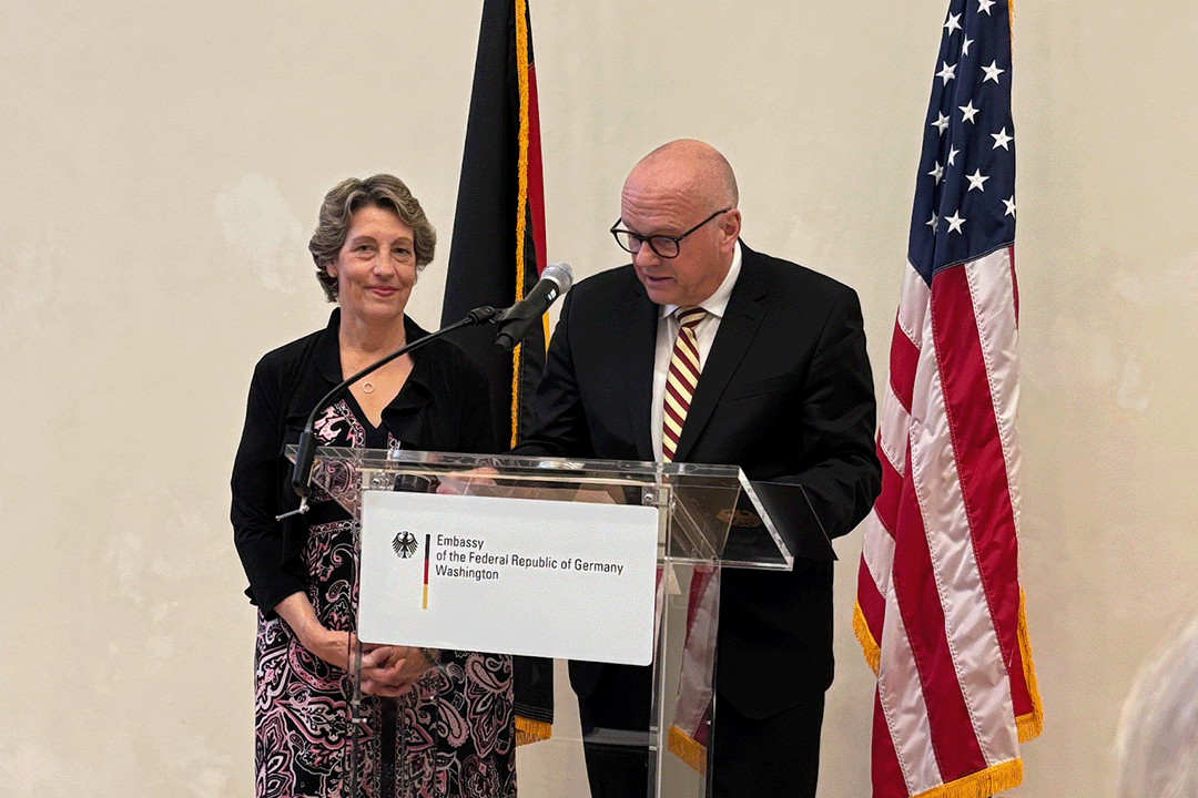 Hope Harrison with German Ambassador to the United States, Andreas Michaelis.